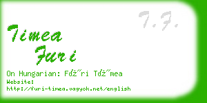 timea furi business card